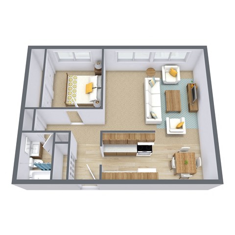 Kingswood Apartments in Fargo, ND | One Bedroom Floor Plan 11A